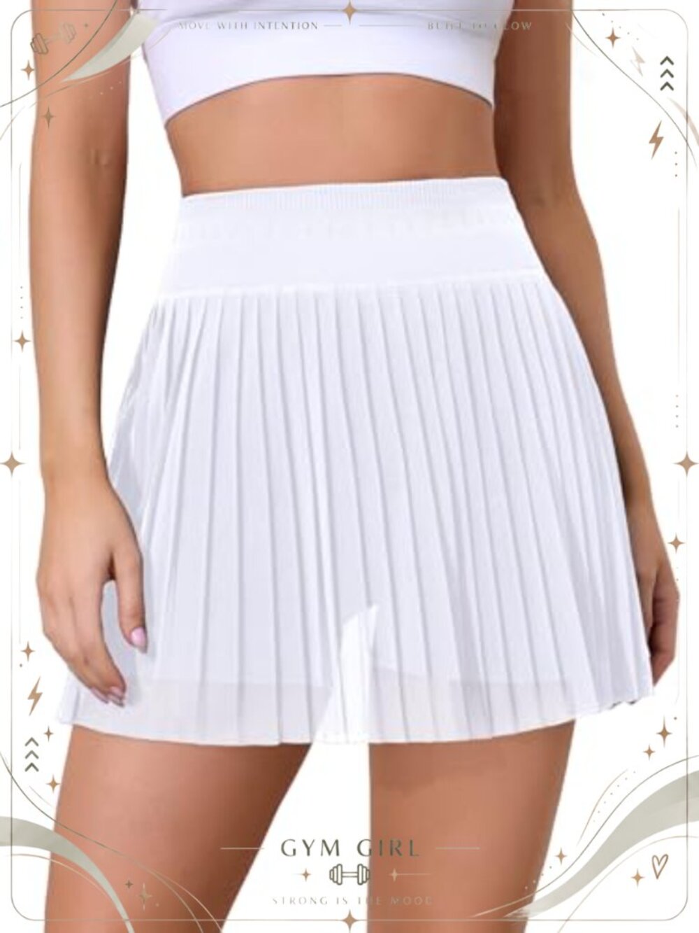 Pleated Tennis Skirt with Shorts High Waisted Golf Athletic Skorts